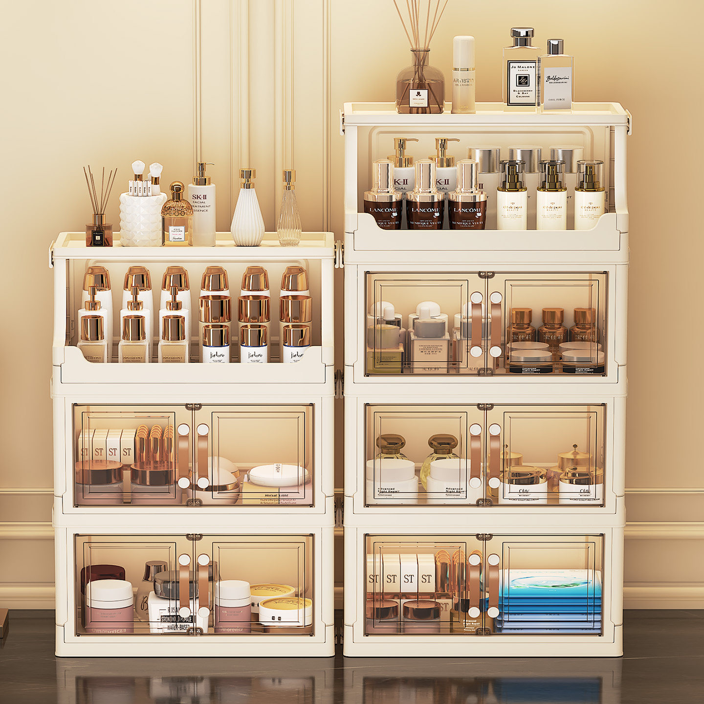 Luxury Skincare Box - Multi Layer Desktop Skincare Storage Box