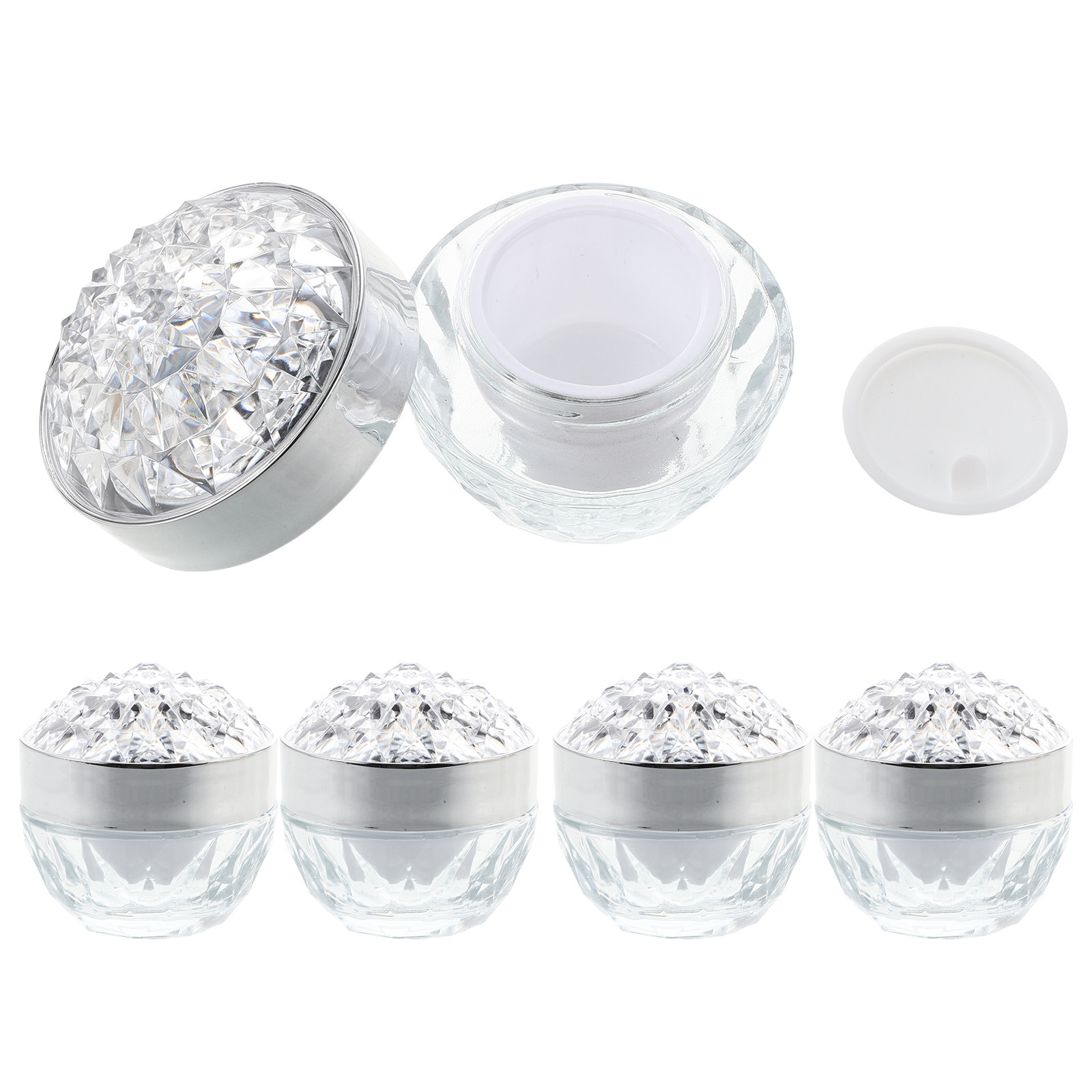 5Pcs Travel Size Cream Jars Gl - Luxury Skincare Travel Size review and price
