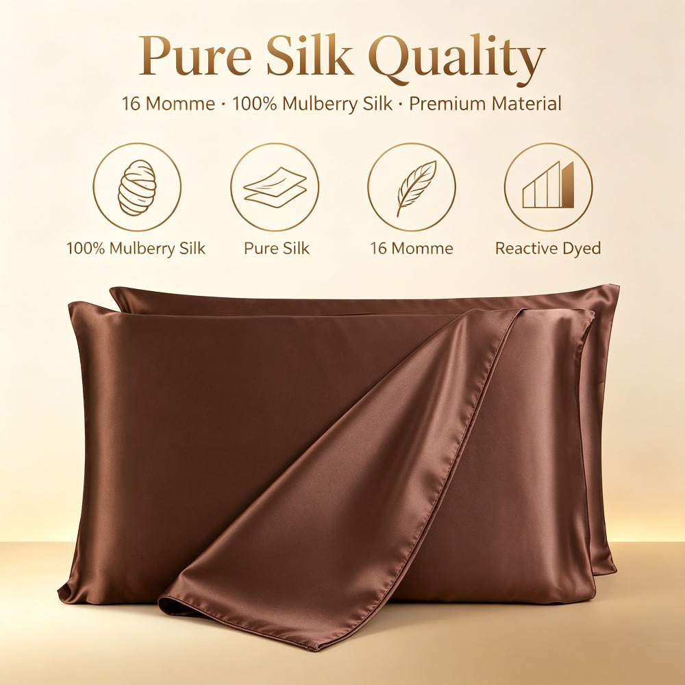 16 Momme Mulberry Silk Pillow  - Luxury Queen Skincare review and price